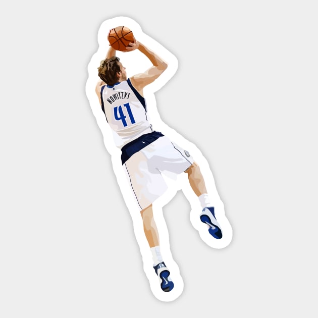 Dirk Nowitzki of the Dallas Mavericks Sticker by ActualFactual